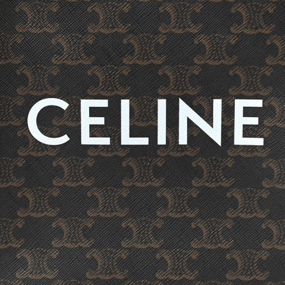 Celine Triomphe Canvas Calfskin Mini Vertical Cabas Tan 7 of 11