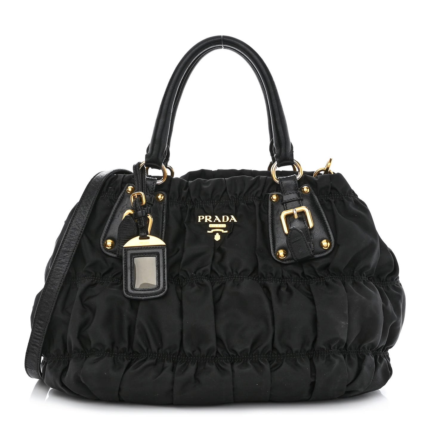 Tessuto Nylon Gaufre Tote Black