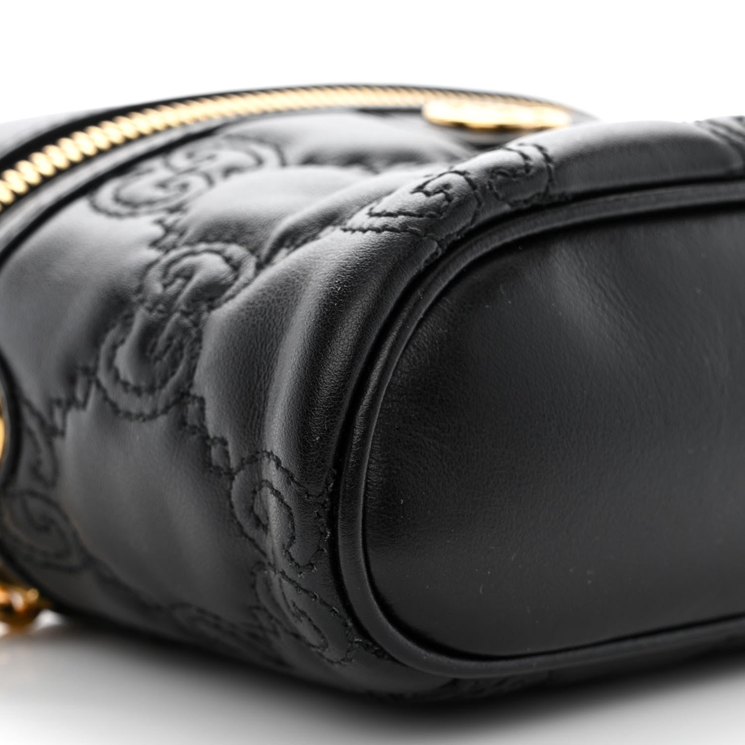Gucci Calfskin GG Matelasse Mini Top Handle Bag Black 9 of 11