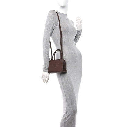 Telfar Vegan Leather Small Shopping Bag Chocolate 2 of 9