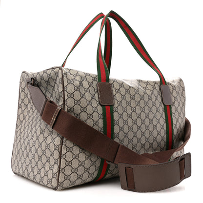 Gucci GG Supreme Monogram Web Medium Duffle Bag Brown 2 of 9