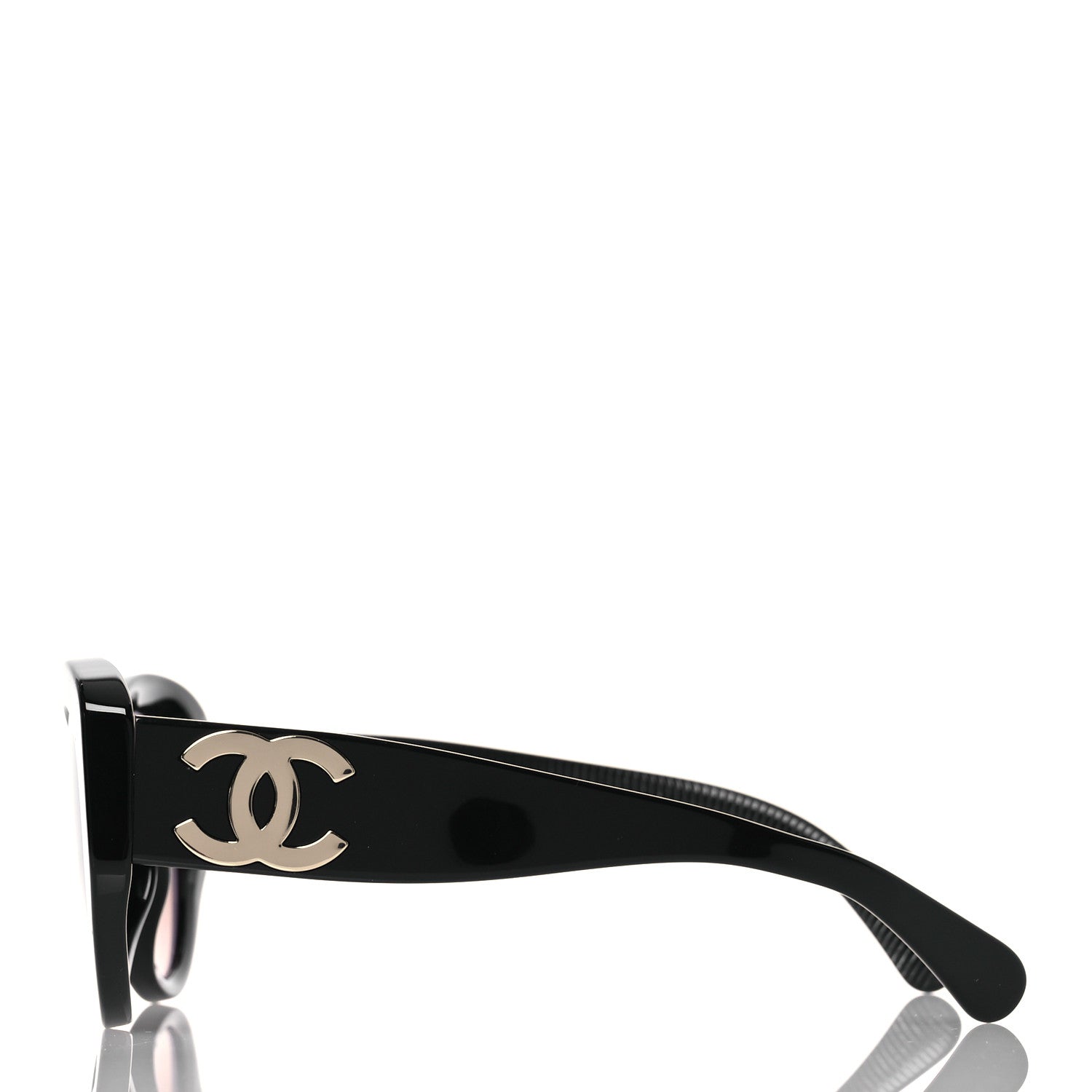 Chanel Acetate Butterfly Large CC Sunglasses 5492-A Black 3 of 9