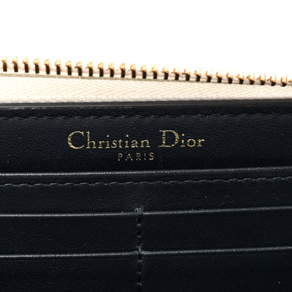 Christian Dior Calfskin Vibe Zip Wallet Blue White 6 of 7