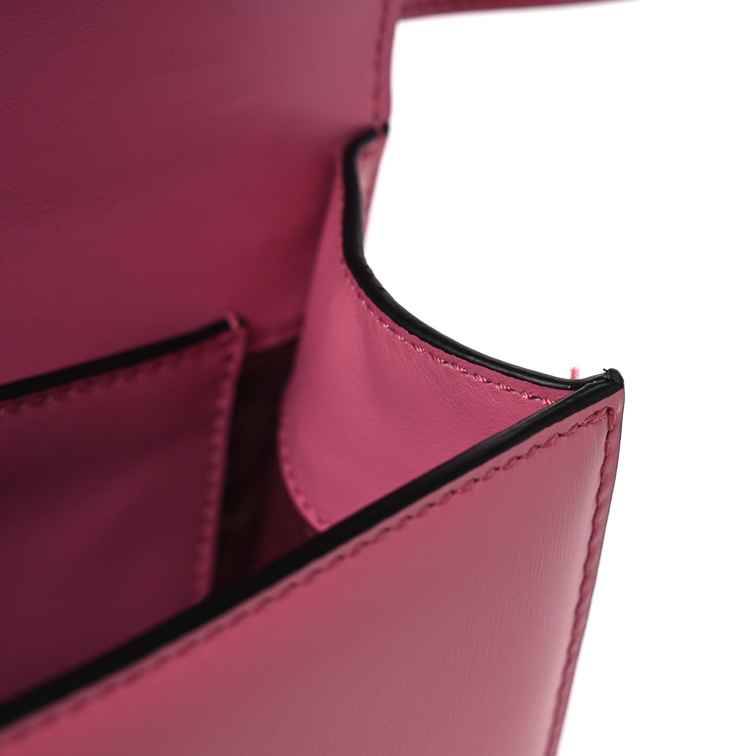 Prada Box Calfskin Triangle Embleme Flap Shoulder Bag Begonia