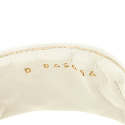Chanel Lambskin Quilted Textured CC Mules Sandals 40.5 White 9 of 10
