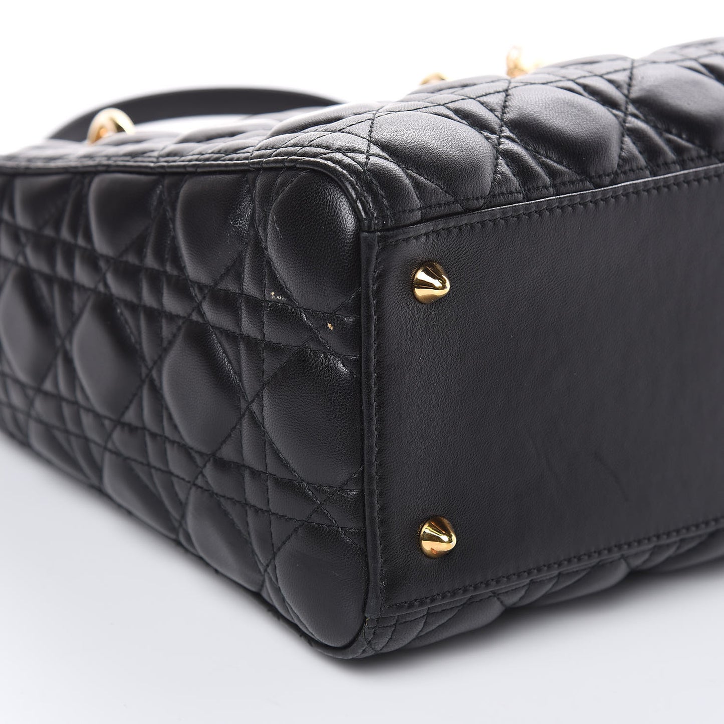 Lambskin Cannage Medium Lady Dior Black
