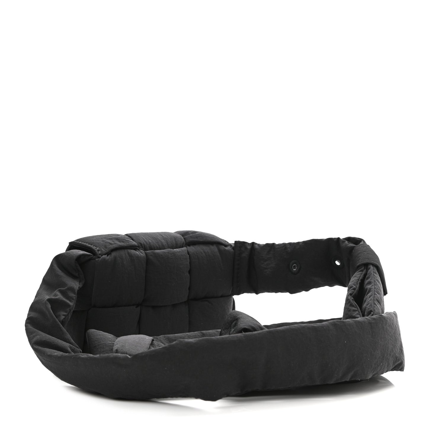 Nylon Intrecciato Mini Padded Tech Candy Cassette Bag Black