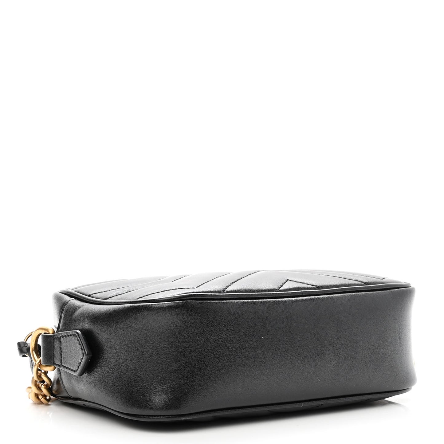 Calfskin Matelasse Mini GG Marmont Chain Shoulder Bag Black