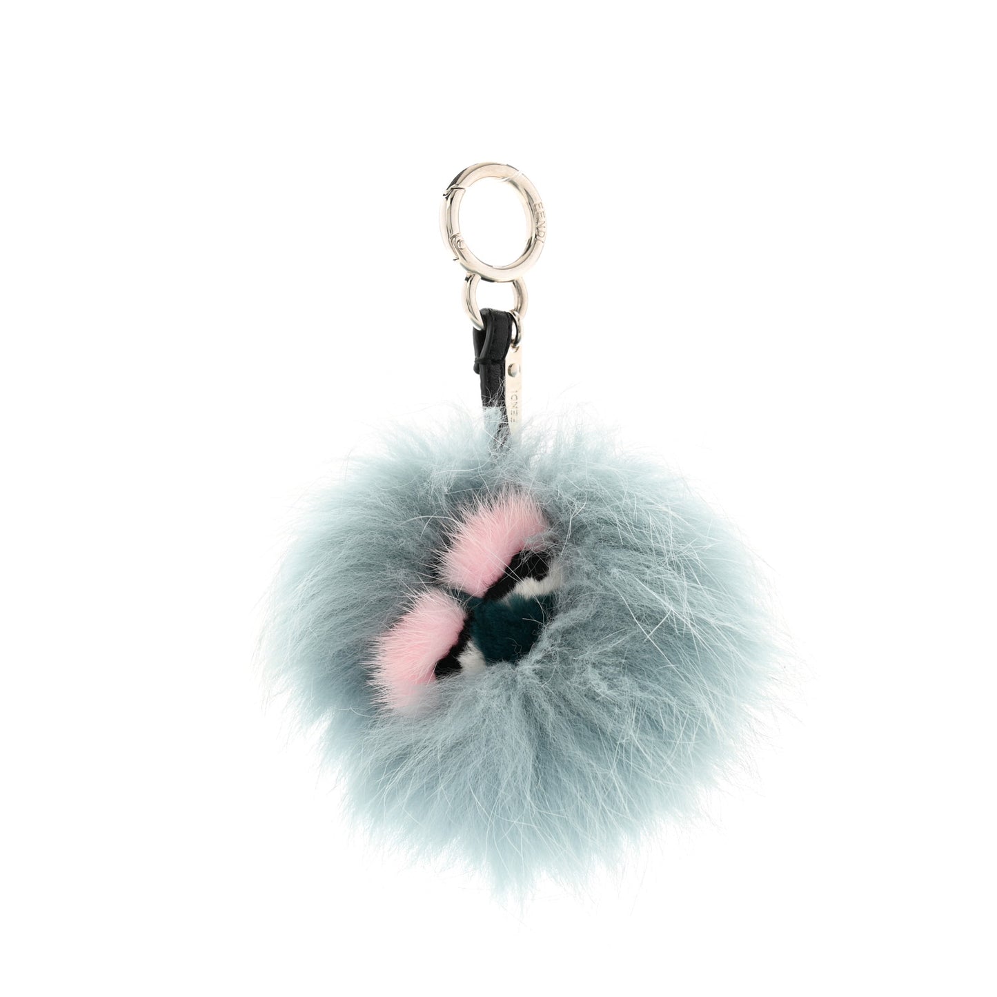 Fox Mink Rabbit Fur Vitello Flamingo Mini Monster Bag Bug Charm Lagoon Black Multicolor