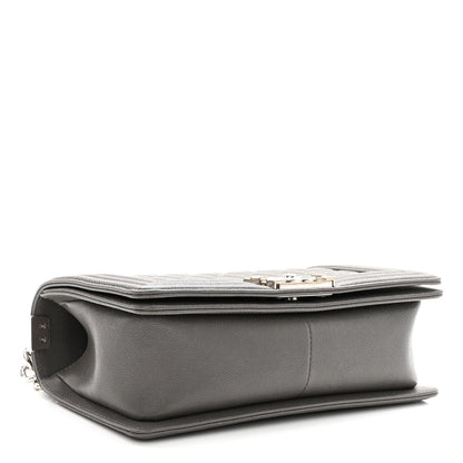 Chanel Caviar Quilted Medium Boy Flap Grey 4 of 11