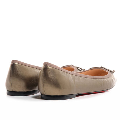 Christian Louboutin Nappa Leather Rosella Flats 41 Bronze 3 of 6