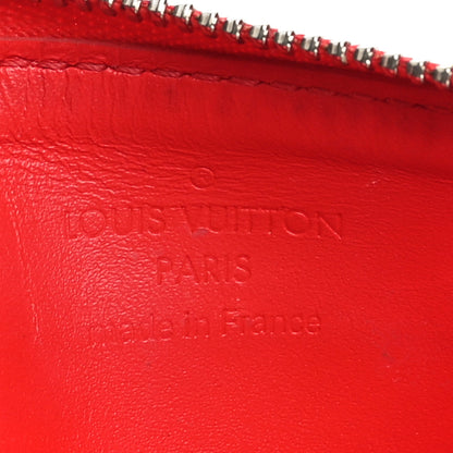 Louis Vuitton Vernis Jungle Dots Key Pouch Coquelicot Denim 6 of 7