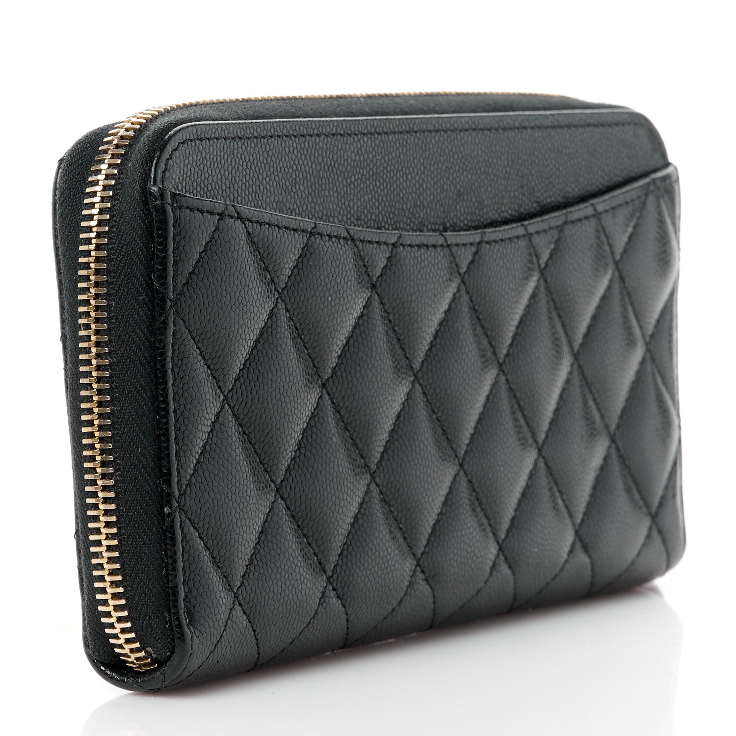 Chanel Caviar Quilted Pearl Coco Candy Large Gusset Zip Black 3 of 13