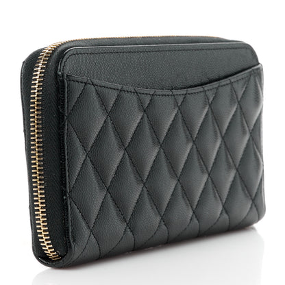 Chanel Caviar Quilted Pearl Coco Candy Large Gusset Zip Black 3 of 13