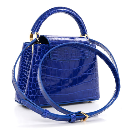Louis Vuitton Alligator Mini Capucines Bleu Santorin 3 of 11