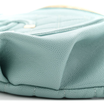 Chanel Caviar Quilted Filigree Waist Bag Light Blue 10 of 10