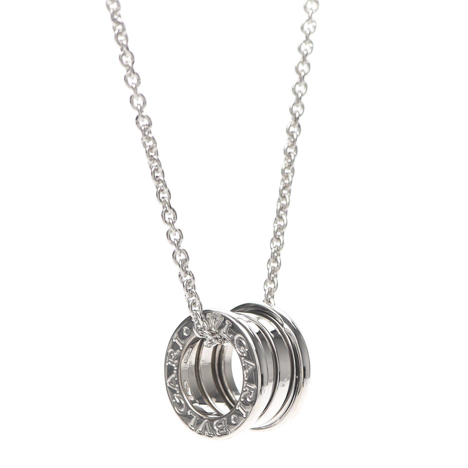 Bulgari 18K White Gold B.Zero1 Pendant Necklace 4 of 5