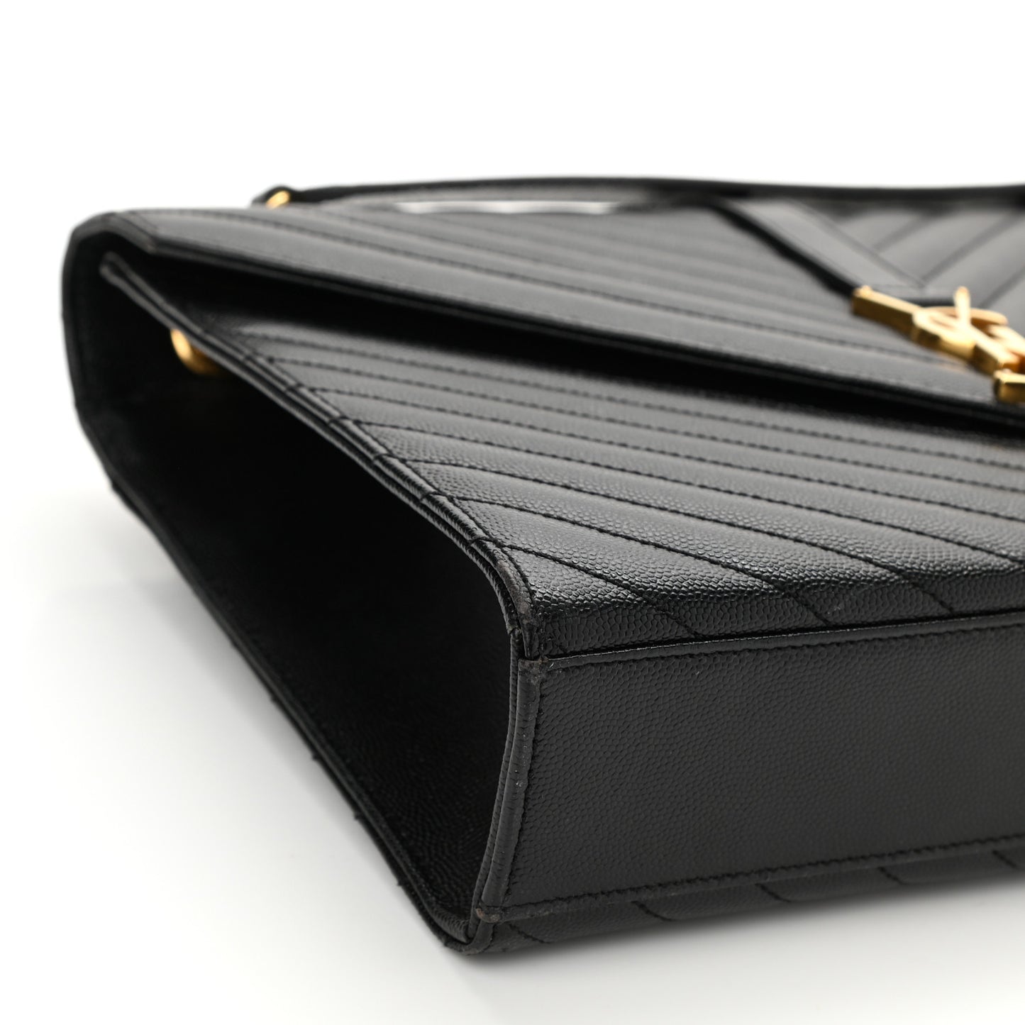 Grain De Poudre Matelasse Chevron Large Monogram Satchel Black