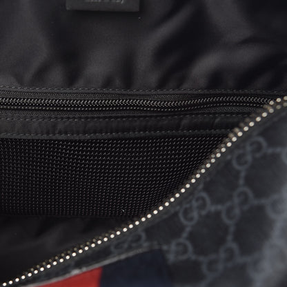 Gucci GG Supreme Monogram Web Toiletry Case Black Grey 8 of 8
