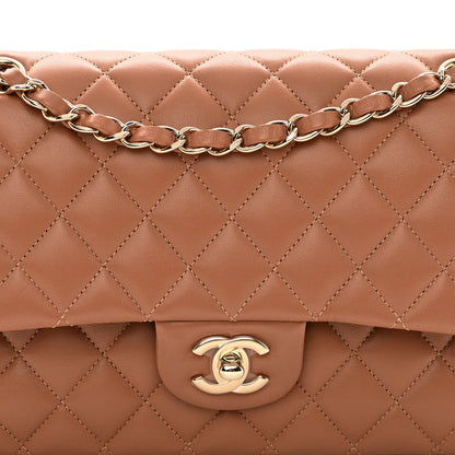 Chanel Lambskin Quilted Medium Double Flap Brown 8 of 10