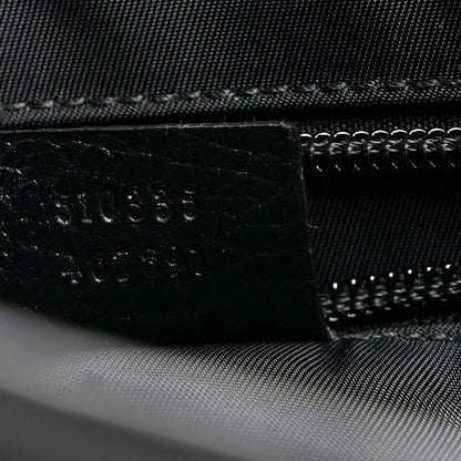 Gucci Nylon Monogram Double Buckle Flap Messenger Bag Black 7 of 10