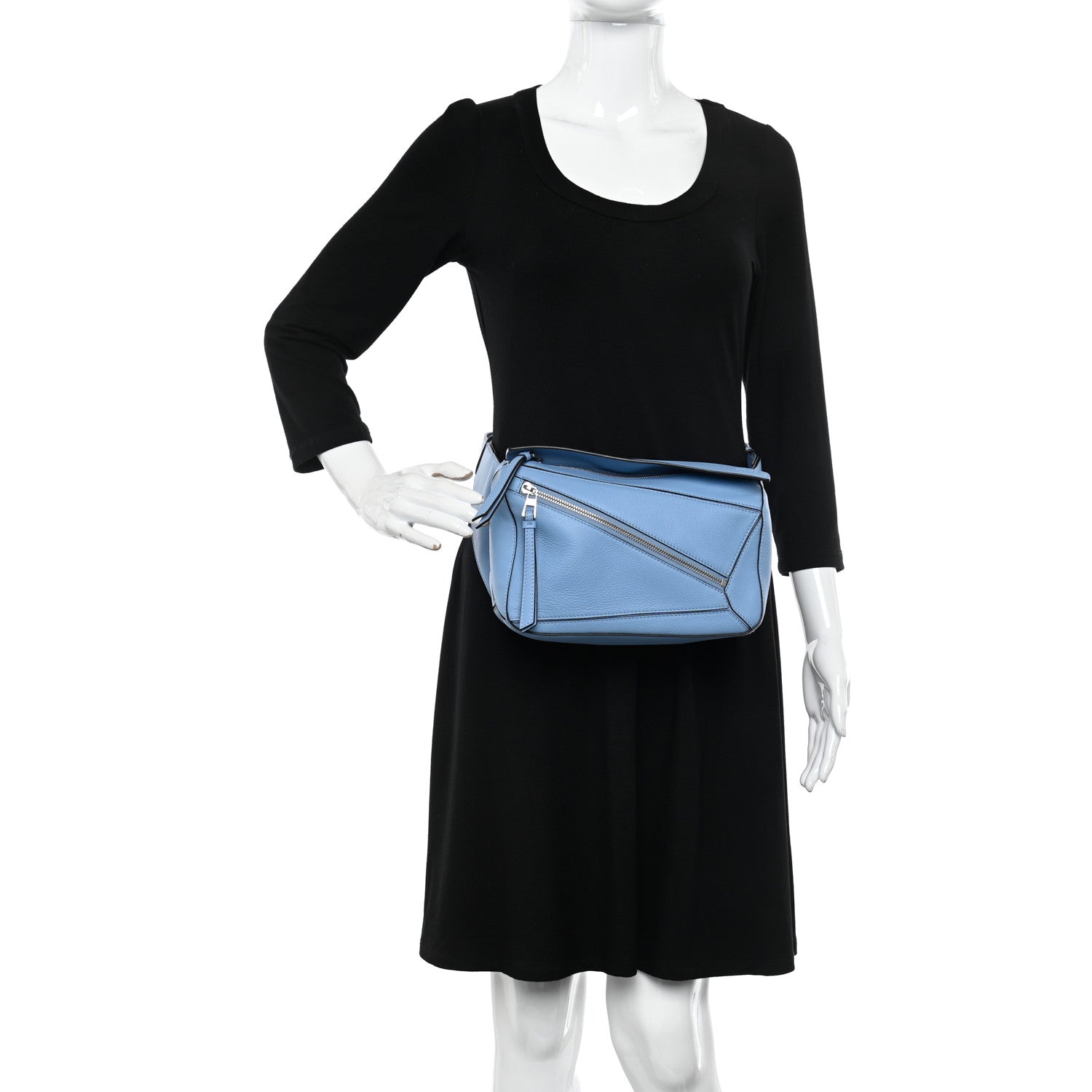 Loewe Calfskin Small Puzzle Bumbag Olympic Blue 2 of 10
