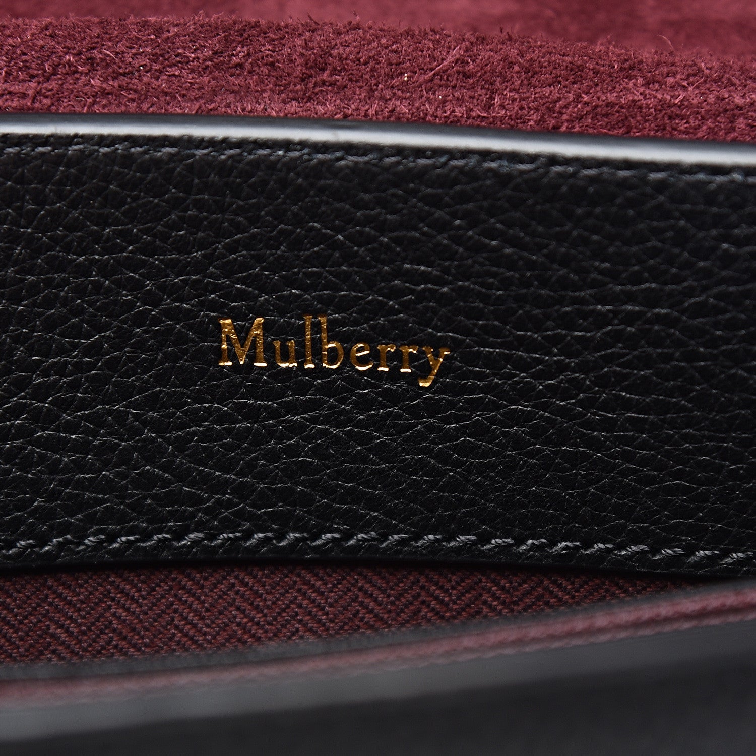 Mulberry Small Classic Grain Calfskin Mini Seaton Black 6 of 9