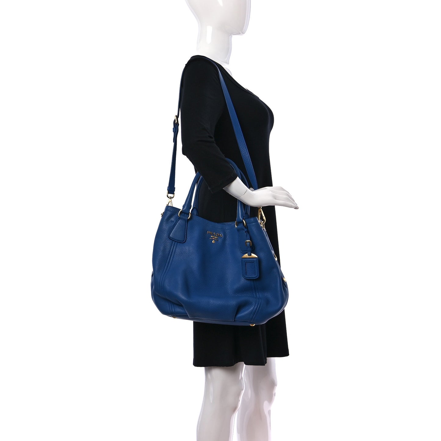 Vitello Daino Satchel Azzurro
