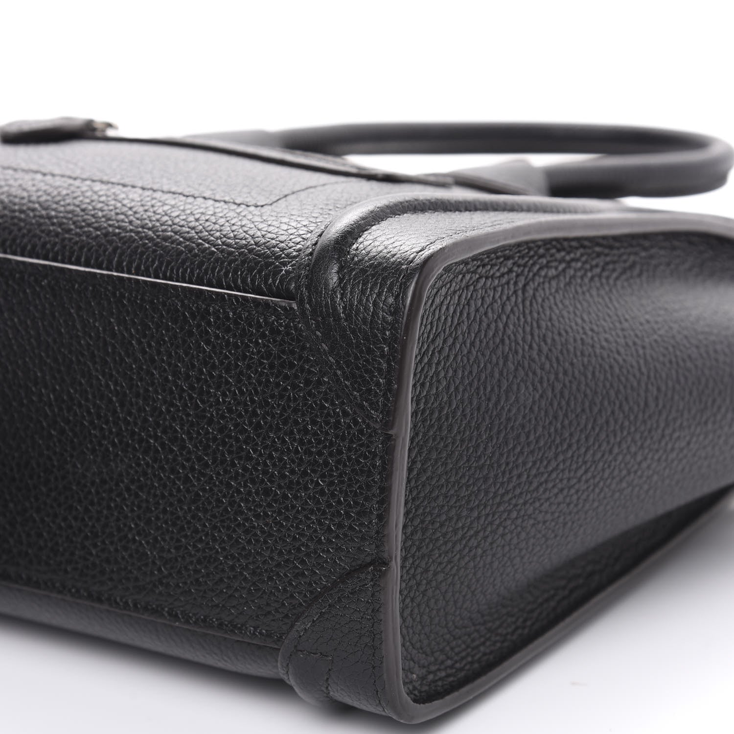 Celine Drummed Calfskin Nano Luggage Black 10 of 10