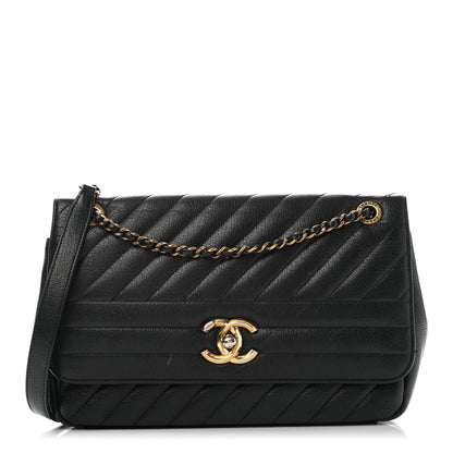 Chanel Goatskin Diagonal Quilted Small Flap Black 1 of 12