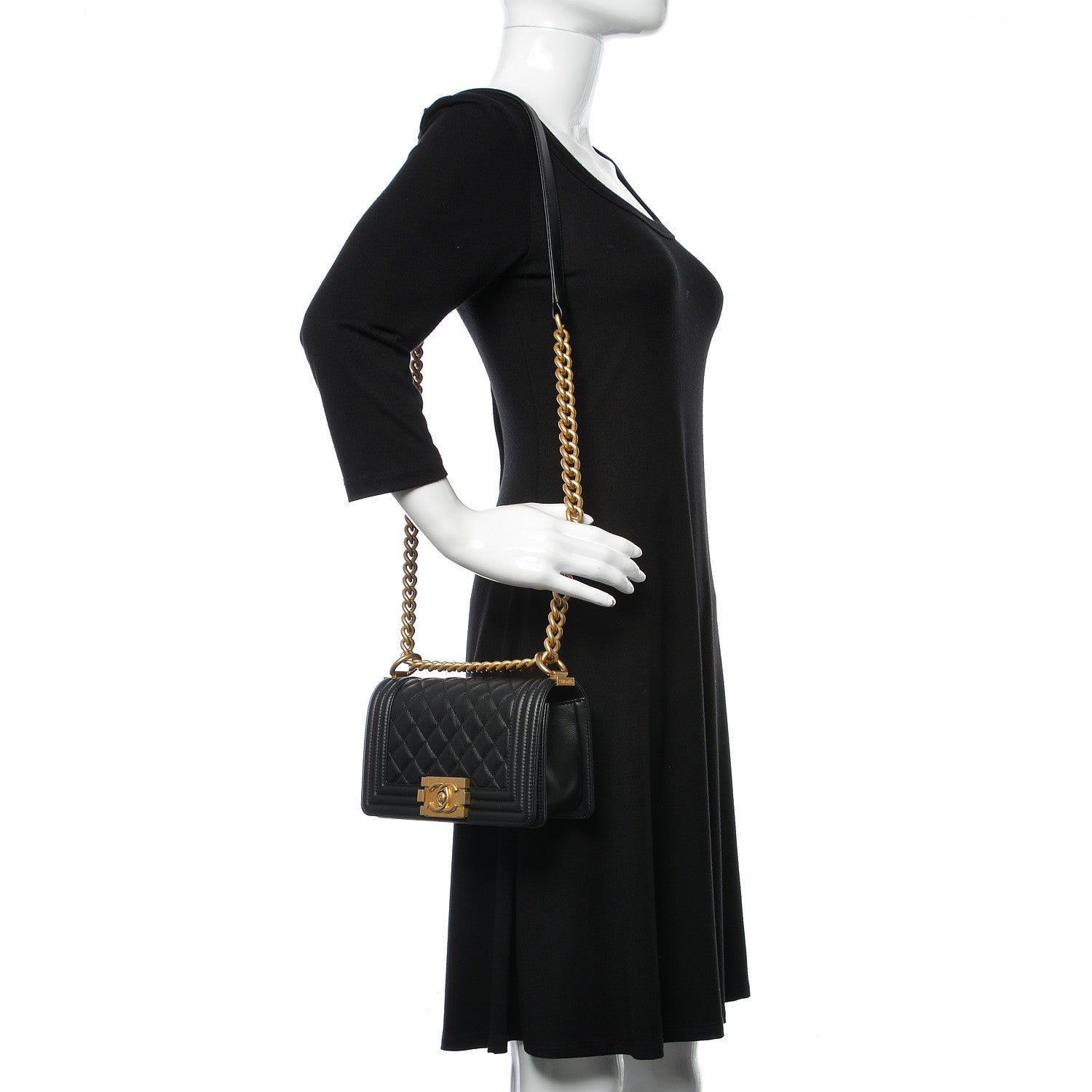 Chanel Calfskin Quilted Small Boy Flap Black 3 of 10
