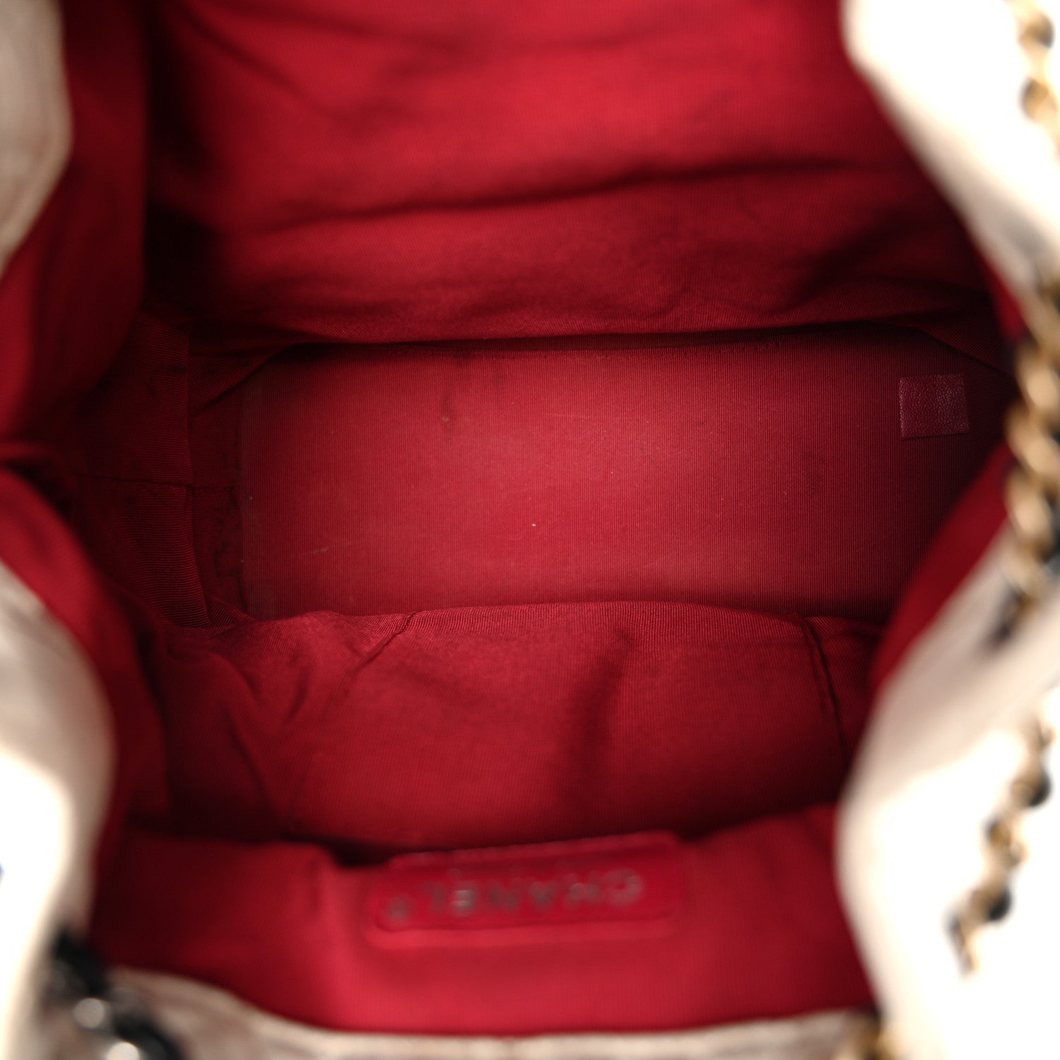 Chanel Aged Calfskin Quilted Gabrielle Backpack Black White 5 of 11