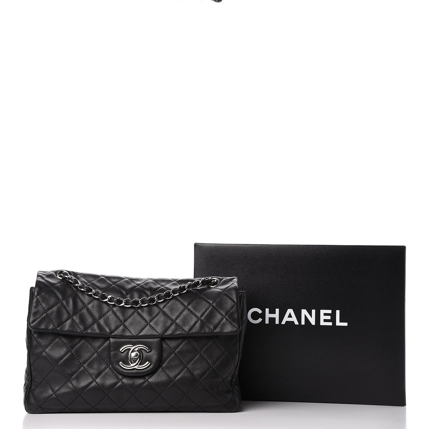 Caviar Quilted Maxi Single Flap Black