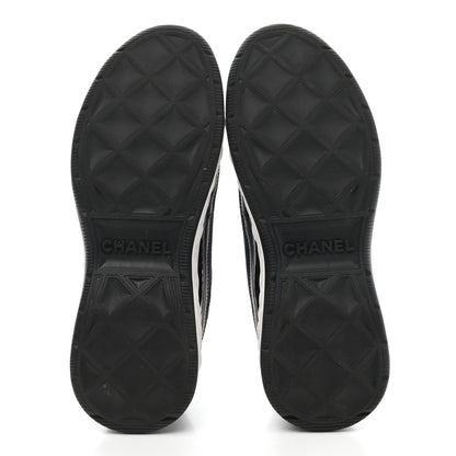 Chanel Velvet Calfskin Mixed Fibers CC Sneakers 37 Black 5 of 11