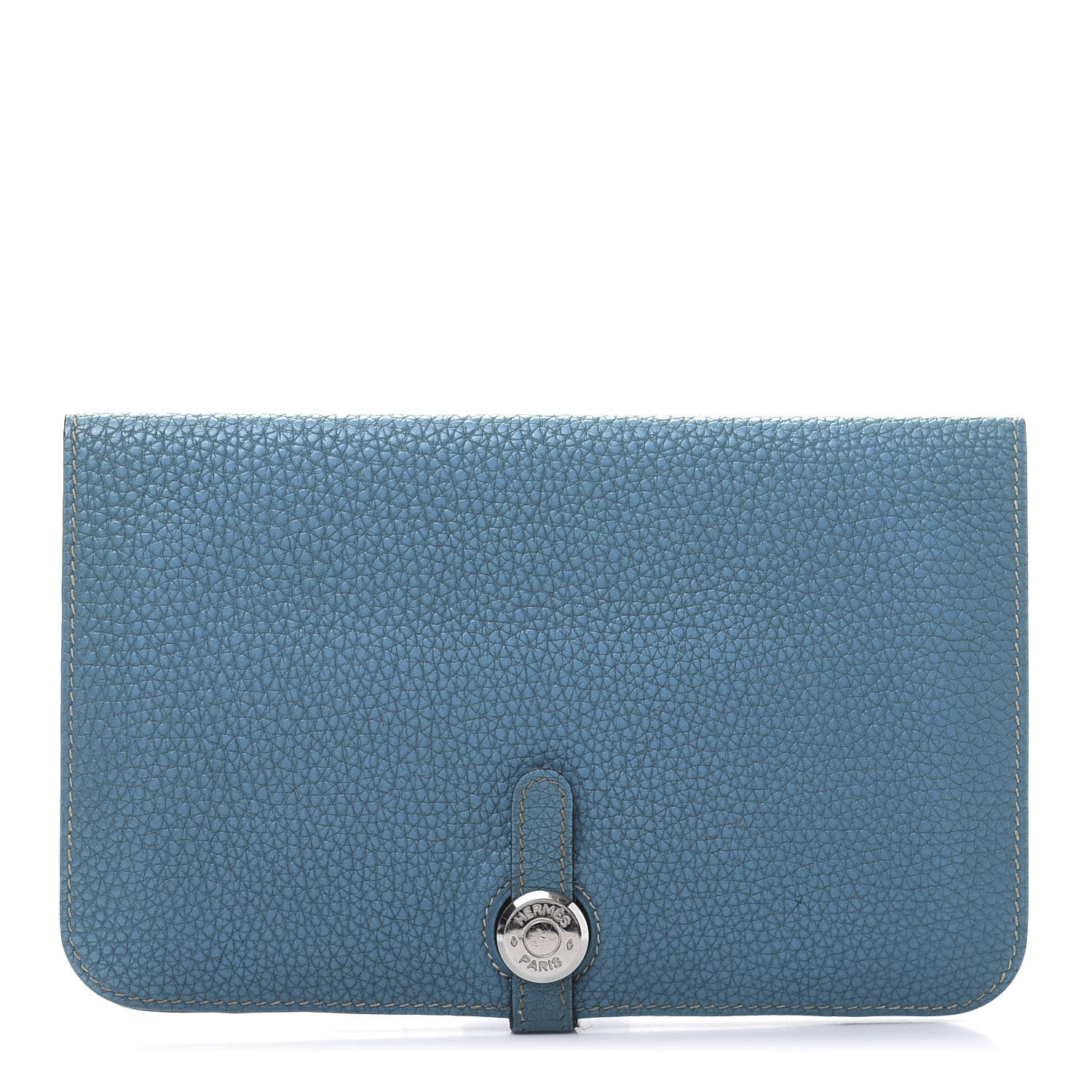 Hermes Togo Dogon Duo Wallet Blue Jean 1 of 11