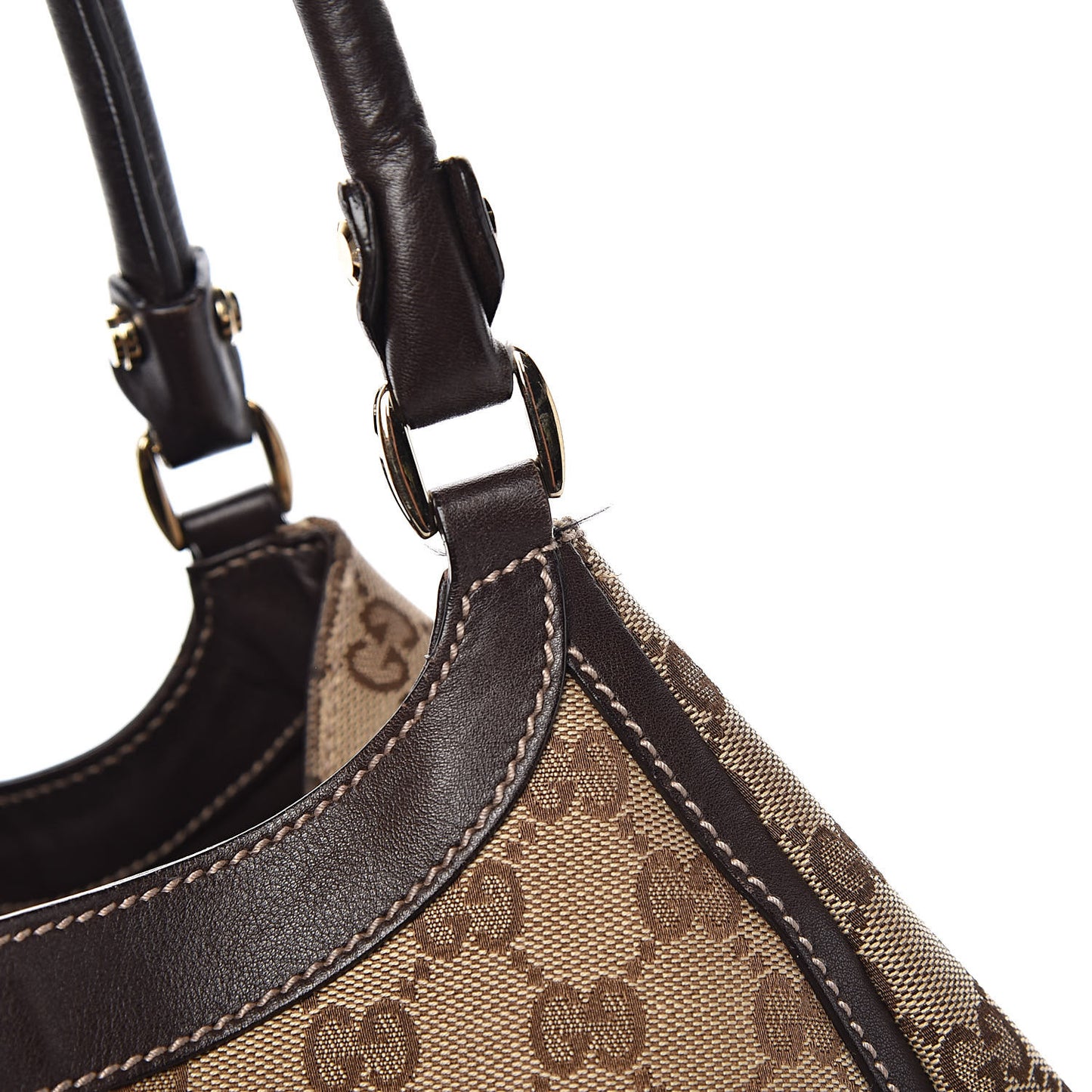 Monogram Large D Ring Hobo Dark Brown