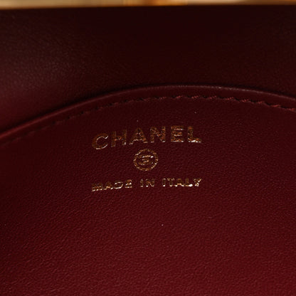 Chanel Lambskin Pony Hair Printed Clutch With Chain Black White 5 of 10