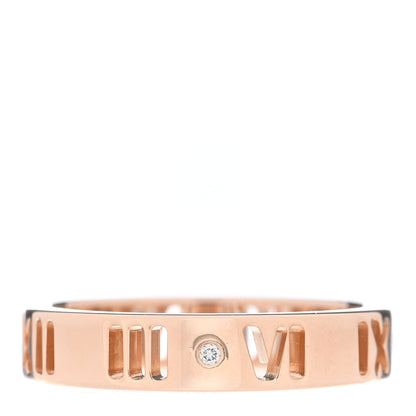 Tiffany 18K Rose Gold Diamond Atlas Pierced Ring 46 3.75 3 of 4