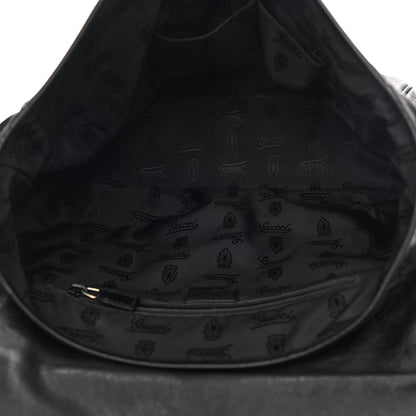 Gucci Guccissima Medium Flap Messenger Bag Black 7 of 12