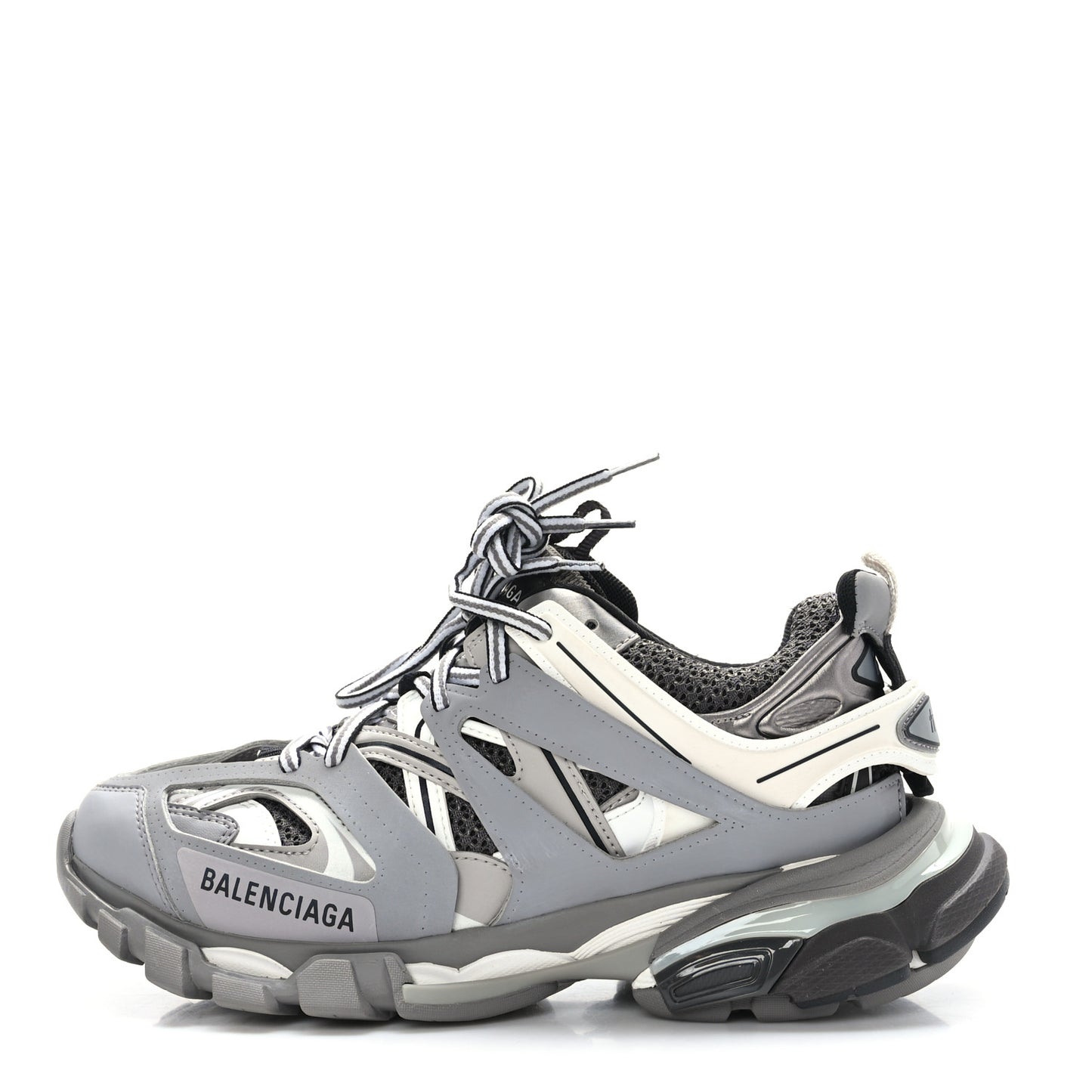 Mesh Nubuck Effect Fabric LED Womens Track Sneakers 38 Grey