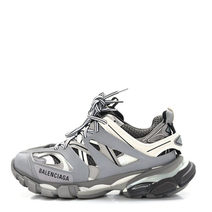 Balenciaga Mesh Nubuck Effect Fabric LED Womens Track Sneakers 38 Grey 1 of 7