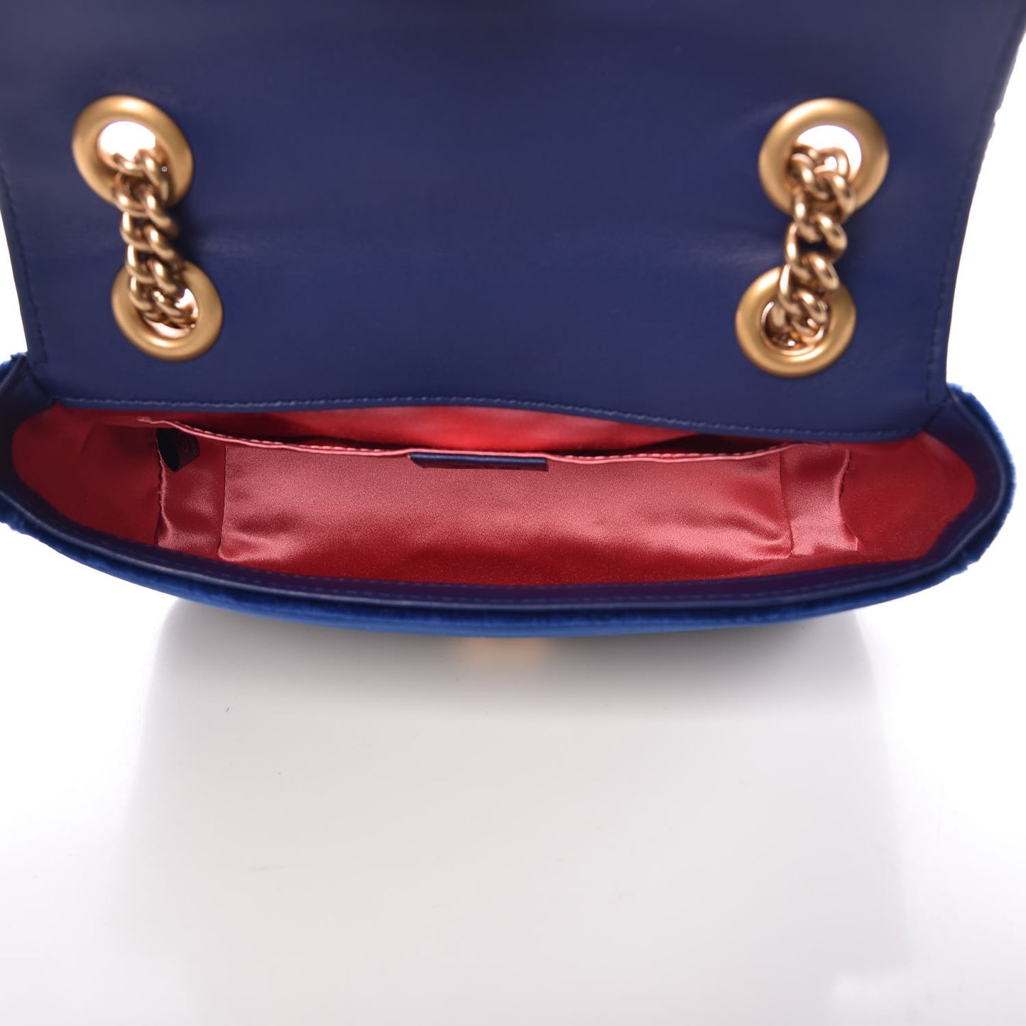 Velvet Matelasse Mini GG Marmont Shoulder Bag Cobalt Blue