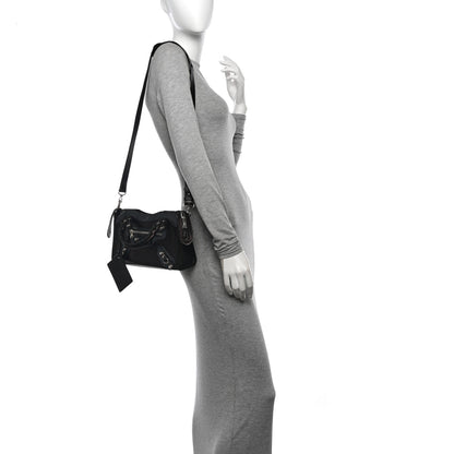 Balenciaga Smooth Calfskin Metallic Patent Giant 12 Silver Hardware Mini City Black Gris 2 of 16