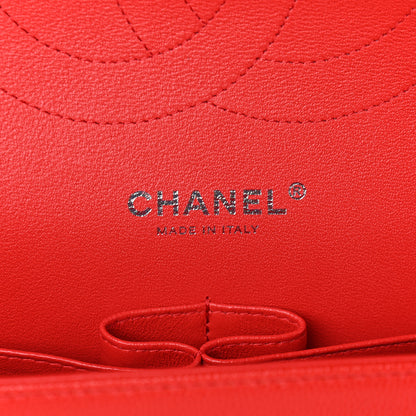 Chanel Caviar Chevron Quilted Jumbo Double Flap Dark Red 6 of 9
