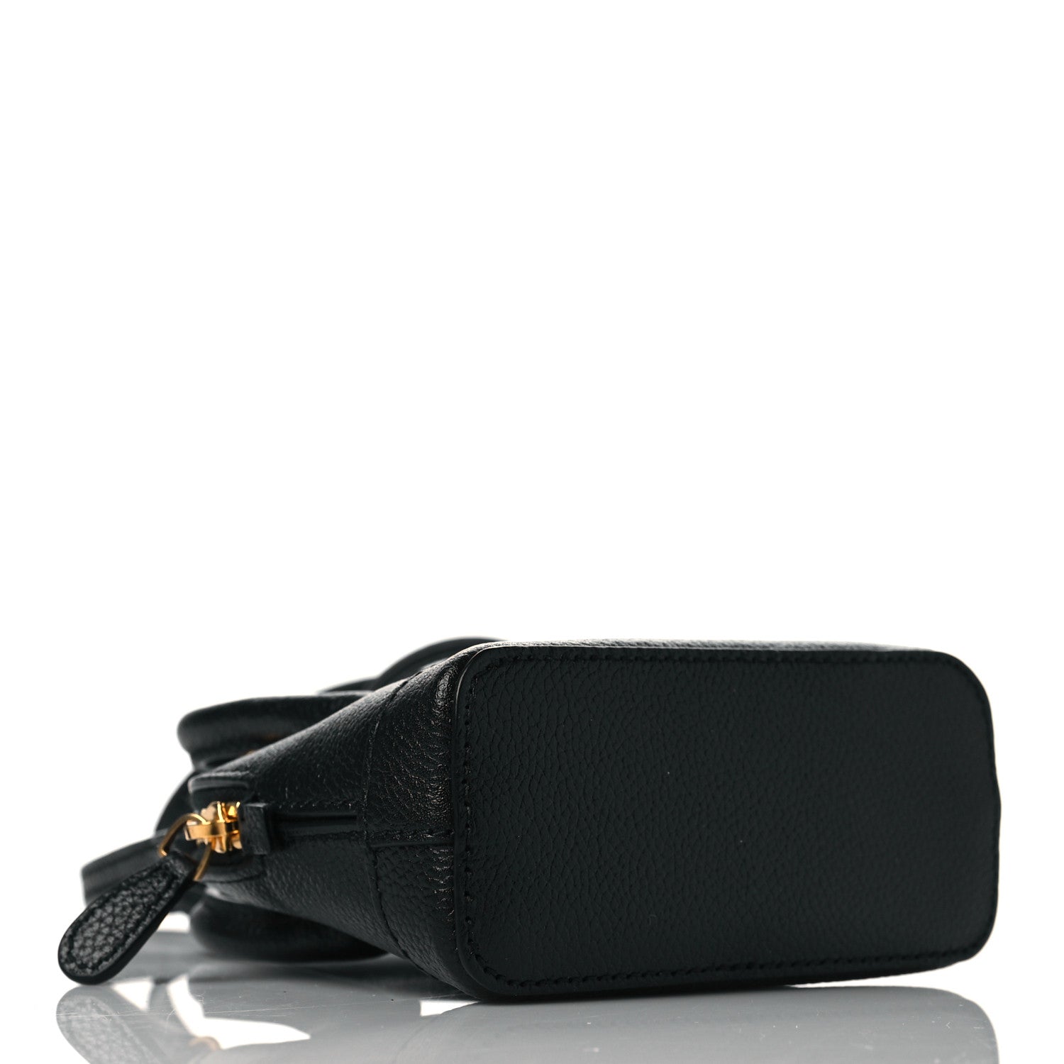 Balenciaga Grained Calfskin Logo Mini Ville Top Handle Bag Black White 4 of 10
