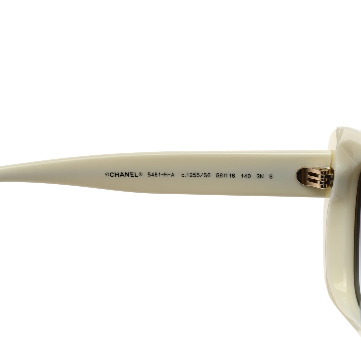 Acetate Pearl Cat Eye CC Sunglasses 5481-H-A White
