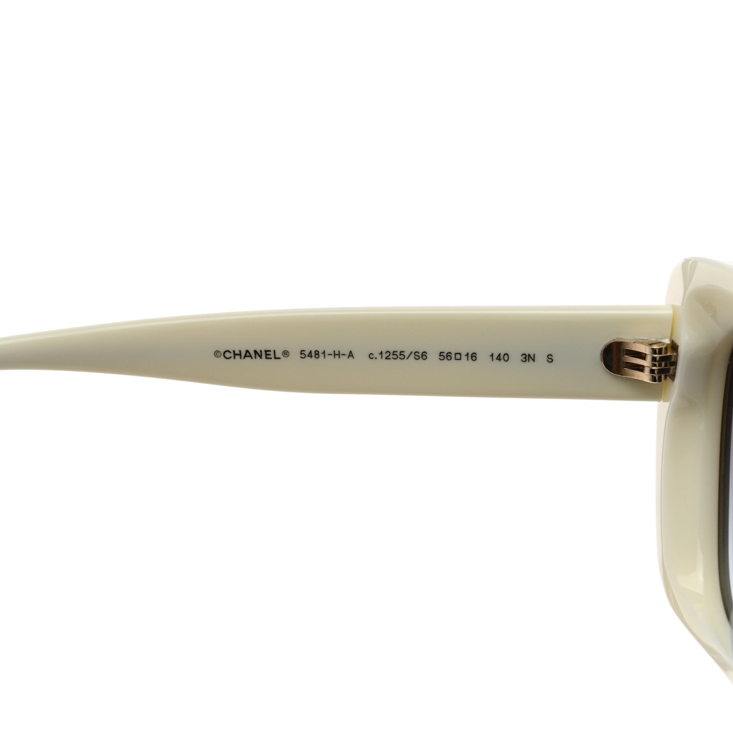Chanel Acetate Pearl Cat Eye CC Sunglasses 5481-H-A White 5 of 8