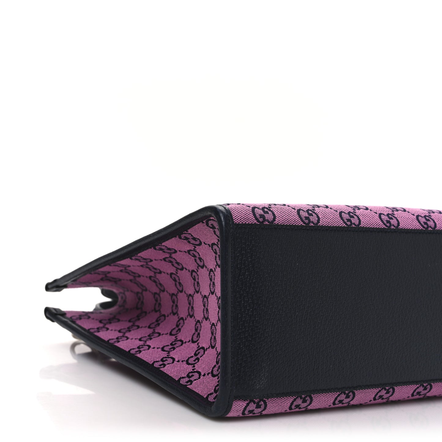 Monogram Multicolor Textured Dollar Calfskin Small Retro Interlocking G Tote Bag Pink Blue