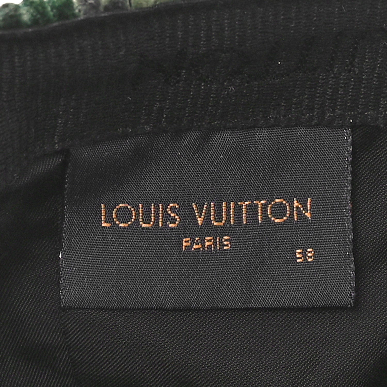 Louis Vuitton Camoflauge Velvet Monogram Cap 58 Black 8 of 8