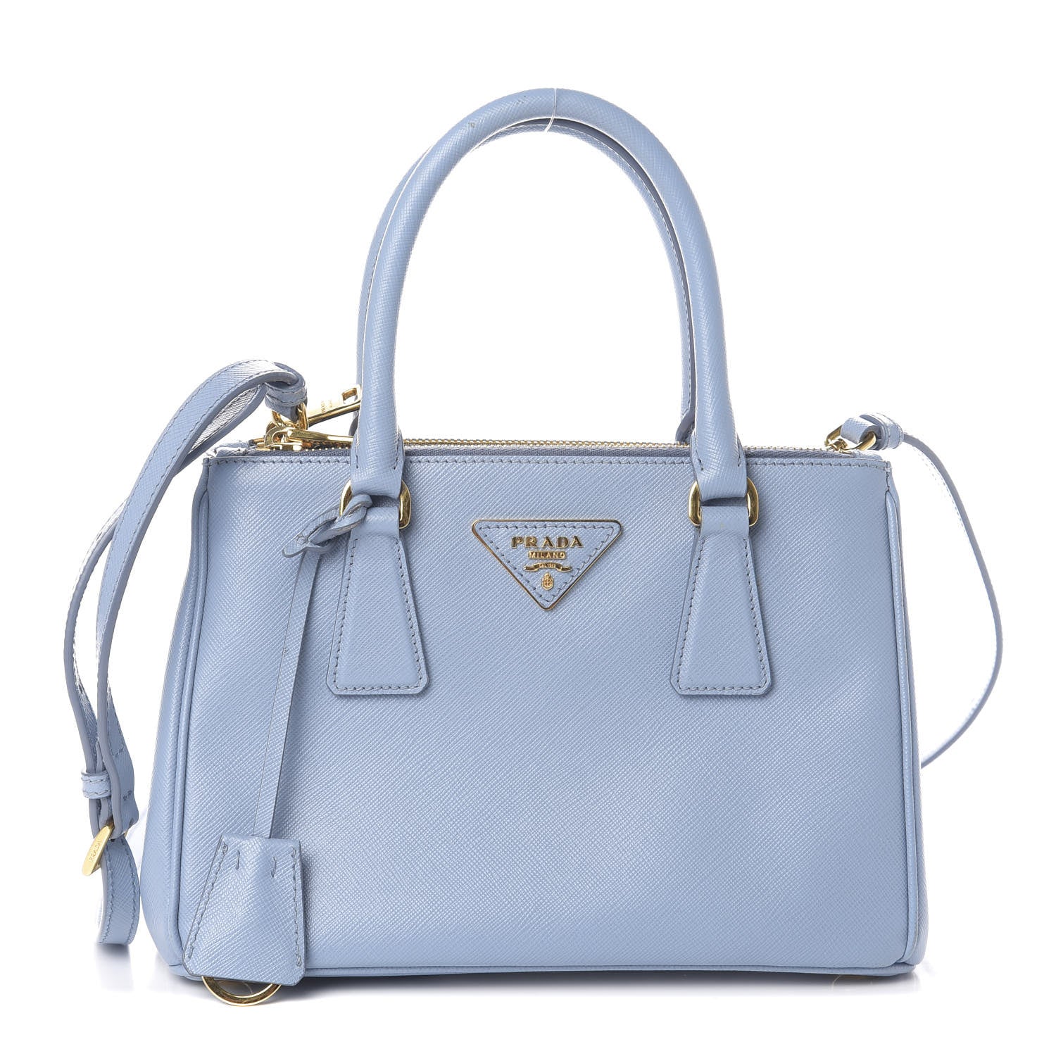 Prada Saffiano Mini Galleria Double Zip Tote Astrale 1 of 9